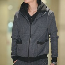 남녀공용 후드집업 자켓 봄 가을 사계절용 특양면