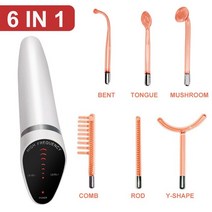 고주파 온열 치료기 전극 지팡이 터치 스크린 전기 유리관 미용 기기 여드름 스팟 리무버 페이셜 스킨 케, 01 Red US Plug