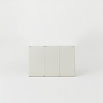 한샘 샘 책장 2단 120cm 수납형 시공 (컬러 택1), 퓨어화이트_책장/코튼그레이_도어 (I)