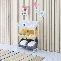 아이템톡 TOY 이동식 오픈 바스켓 정리함, 6p, 믹스 (3가지 색상)