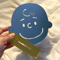 스누피 찰리 데코 안전한 아크릴거울 SET, 거울:실버|거치대색상:옐로우