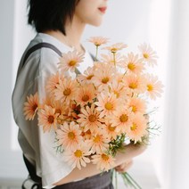 캐모마일 조화 4색 홈 인테리어 감성카페 사진촬영 소품, C) 오렌지
