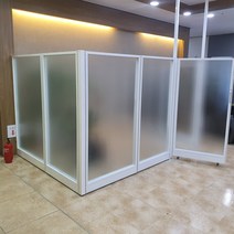 퍼니스원 60t불투명 강화유리파티션 높이 1500, 불투명 w 1000