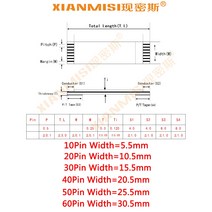 10 핀 플렉시블 플랫 케이블 FFC 반대쪽 0.5mm 피치 AWM 20624 80C 60V 길이 5cm 8cm 10cm 5 개, 03 10cm