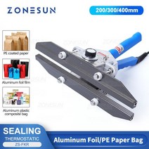 ZONESUN 밀봉 기계 일정한 열 핸드헬드 밀봉기 마일라 알루미늄 포일 백 밀봉기, CHINA_200mm | 110V