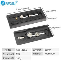 삼각대 헤드 모노포드 볼헤드 핸드폰 카메라 휴대폰 미니 거치대 DSLR Bexin 퀵 릴리스 플레이트 어댑터 마운트 슬라이딩 501pl manfrotto 용 신속한 연결베이스 5, 02 501-L120A, 2.501-L120A, 1개
