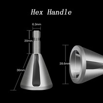 AIRAJ-외부 챔퍼 디버링 도구 스테인레스 스틸 금속 드릴링 버 제거, [01] Hex Handle, 01 Hex Handle