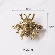 코너 삼각 우드장 AOBT-꿀벌 모양 손잡이 골드 황동 가구 부엌 찬장 서랍 개폐식 장식 하드웨어, [01] Bee x 1 Piece