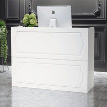 매장 업소용 카운터 입식 테이블 계산대 프런트 캐비닛 안내데스크, 웜 화이트 북유럽 + 120x38x90cm