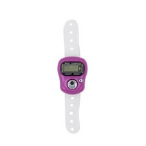 1pcs 휴대용 전자 디지털 카운터 미니 lcd 핸드 헬드 손가락 링 탈리 카운터 측정기, 보라색