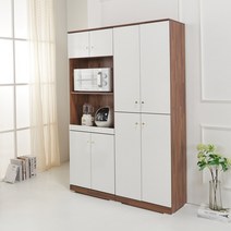 그레이스 1800 렌지대 주방 수납장 다용도 그릇정리 부엌 키큰 틈새 이케아 전자렌지 홈카페, 1800렌지대+1800수납장/화이트멀바우