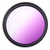 캐논 니콘 소니 카메라용 컬러풀 필터 그라데이션 풍경 49MM - 77MM, 보라색_55mm
