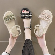 YAPOGI 여성 주름 스트랩 웨지 통굽 샌들 BH447