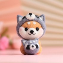 양모펠트 니들펠트 DIY만들기 패키지 SET 너구리아기 시바, 너구리아기 시바 (패키지 SET)