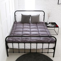 갤러리데코 누볼라 순면 침대 패드 매트리스 토퍼 슈퍼싱글 퀸 킹 사이즈, 그레이