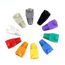 RJ45 커넥터 플매트 카펫 러그 보호 슬리브 무작위 컬러 커버 캡 CAT5E6 케이블 Usb 커넥터 노트북 Pc 케이스, [01] 20Pcs, [12] YELLOW