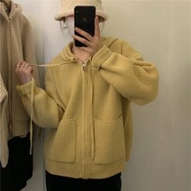 아이엠몽 여성 캐주얼 가을 겨울 데일리 아우터 니트 가디건 후드집업