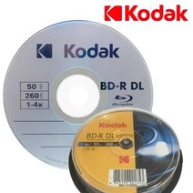 (KODAK 블루레이 BD-R 더블레이어 4배속 50GB (케익통/10매 블루레이/배속/케익통/더블레이어, 단일 모델명/품번