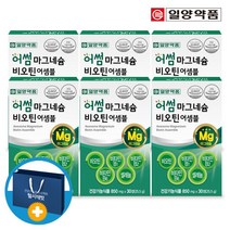 [일양약품] 마그네슘 비오틴 비타민B 126 영양제 6박스 (쇼핑백) 마그네슘영양제 비오틴, 상세 설명 참조, 상세 설명 참조