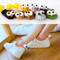 여성단목양말 귀엽둥이 캐릭터 왕눈이 입체 발목 양말