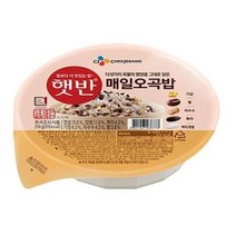 CJ제일제당 저녁메뉴추천 햇반 매일오곡밥 즉석조리 210g 가정간편식 자취음식 간단한아침메뉴 탕비실, 3개