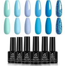 Beetles Gel Polish 비틀즈 젤 네일 폴리쉬 세트 여름 쿨톤 스플래쉬 6색