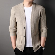 FANSYLI 남자 니트 가디건 가을 출근룩 빅사이즈 아우터