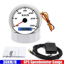 GPS HUD 30 ~ 120KMH 85mm GPS 안테나가있는 속도계 게이지 7 색 백라이트 주행 거리계 범용 자동차 보트, 03 30KMH WS