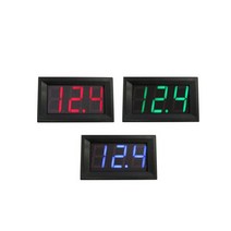 자동차 볼트메타 12V 24V 매립형 차량용 전압게이지, 볼트메타 그린