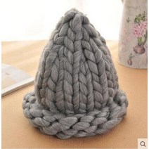 빅사이즈 비니 스노우보드비니 러닝비니 캐주얼 코튼 아크릴 돌진 패션 여성 겨울 모직 여성용 거친 니트 모자