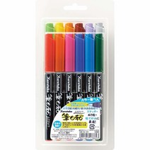 Kuretake ZIG FUDEBIYORI 브러시 펜 12가지 색상 세트 AP 인증 무취 크실렌 프리 유연한 하드 브러시 팁 디테일과 넓은 공간 모두에 효과적 전문적인, 48 Colors Set
