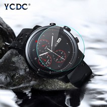 YUE 범용 라운드 강화 유리 시계 보호 필름 스마트 워치 직경 37mm 41mm 43mm 46mm 화면 보호기 BD