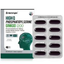 엔젯오리진 하이큐 포스파티딜세린 징코 60캡슐, 3박스, 1200mg x 60캡슐