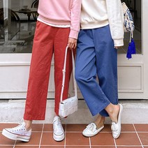 [조아맘] 워싱 컬러 와이드 팬츠