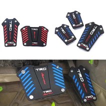 자동차 페달 변형 알루미늄 합금 브레이크 가속기 클러치 넓어진 두꺼운 금속 페달 미끄럼 방지 패드 패, 빨간색 자동, 빨간색 자동