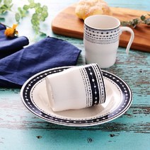 행남자기 3p브런치세트 블루라인, 단품