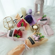[이거찜] 향기가득 장미 비누꽃 꽃다발 플라워박스 꽃바구니 성년의날 생일, (크래프트)5 어머니사랑합니다
