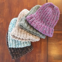 에브리니팅 블랜드비니 2코/3코고무단 DIY동영상패키지 대바늘모자뜨기 겨울 준비 초보 모자뜨기, 1번베이지