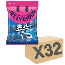 롯데제과 젤리셔스 죠스바 젤리 70g, 32개