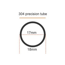 304 스테인리스 스틸 튜브 정밀 파이프 외경 18mm 벽 두께 0.5 1 1.5 2 3mm 내부 17 16 15 14mm 공차 0.05mm, 18x0.5mm, 200mm