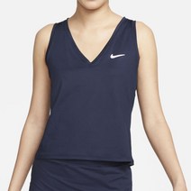 국내매장용 나이키 여성용 코트 드라이 핏 빅토리 테니스 탱크탑 AS 슬림핏 브이넥 CV4785-451 남흰 레이서백 네이비