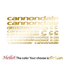 자전거 산악 자전거 사이클링 장식 스티커 CANNONDALE 액세서리 장식 MTB 레이싱 DIY 스티커 프레임 도로 자동차 데칼, Golden
