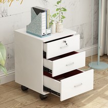 서류 보관함 수납장 문서함 사무실 A4 용지 서류꽂이 서랍장, 레드밤 3단