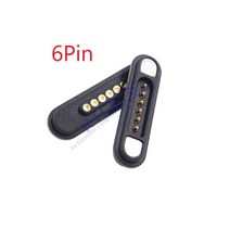 5 쌍 자석 연결 관 2 3 4 5 6 7 8 9 극 Pogopin 남성 여성 2.2 MM 격자 THT 3A 봄로드 포고 핀 방수 패드, 01 6 Position