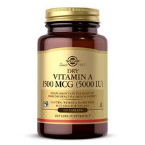 솔가 드라이 비타민 A 미국 Solgar Dry Vitamin A 1500mcg (5000 IU) 100정