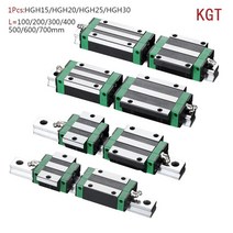 kgt hgh15 hgh20 hgh25 hgh30 l 100 200 300 400 500 600 800mm 무거운 선형 레일 슬라이드 1pc hg15 선형 가이드 1pc hgh15, hgh25-ha