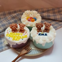 지니스 곰돌이 케이크캔들 레터링 이니셜캔들 문구 주문제작 생일선물 기념일 오브제 인테리어, 갈색, 가든스윗피, 라지