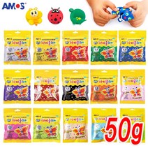 낱색 아이클레이(50g)-탱탱클레이 점토 파우치 미술 공예 만들기 요술점토 방과후수업, 초록색