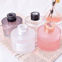[캔들이케아] 120ml 심플 원형 디퓨저용기(캡포함), 핑크용기/로즈골드캡