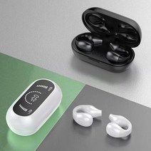 골전도 무선 이어폰 블루투스 이어폰 이어클립형 스포츠 블루투스 이어폰, 화이트&블루